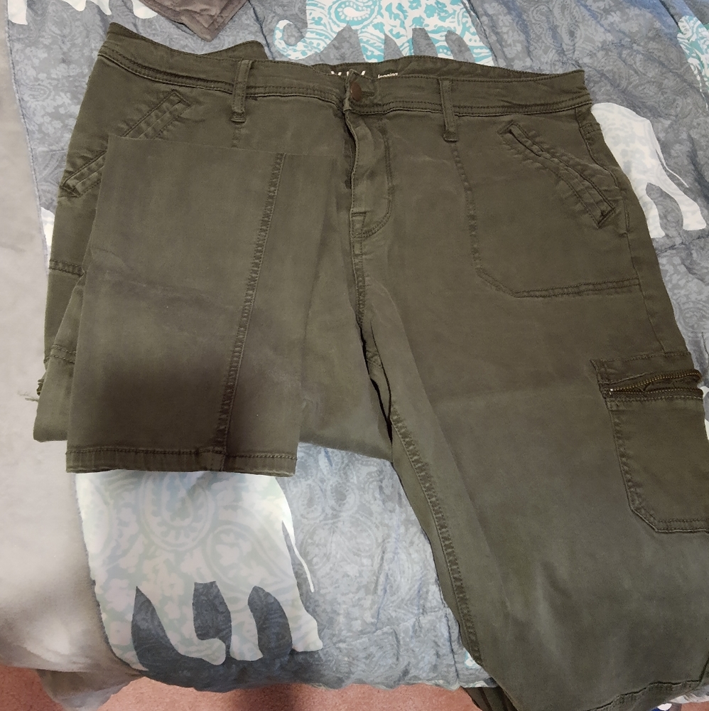 Olive green jeggings